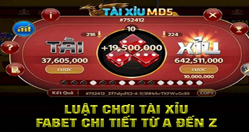 Hướng dẫn luật chơi tài xỉu fabet chi tiết từ A đến Z