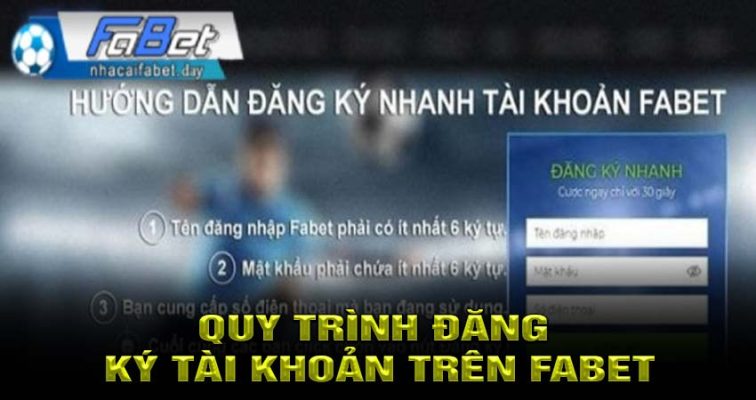 Quy trình đăng ký tài khoản trên FABET